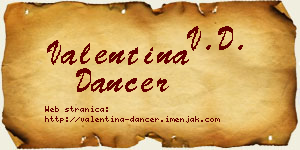 Valentina Dancer vizit kartica